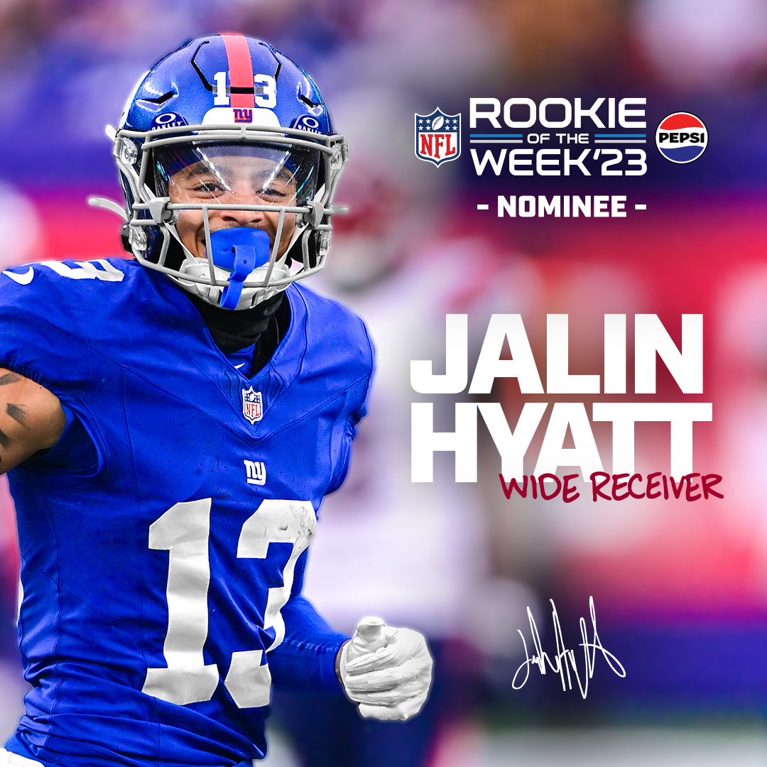 Jalin Hyatt is nominated for Rookie of the Week 💪 VOTE: nygnt.co/jhrotw