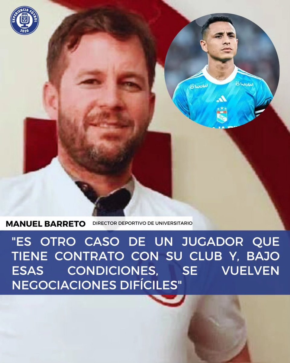 JP_ReynaG's tweet photo. Manuel Barreto habló sobre la posibilidad de contratar a Yoshimar Yotún. "Es otro caso de un jugador que  tiene contrato con otro club y, bajo esas condiciones, se vuelven negociaciones difíciles. Todos los fichajes los he tratado de mantener en perfil bajo. Veremos qué sucede". https://t.co/qY6YJuRYVA