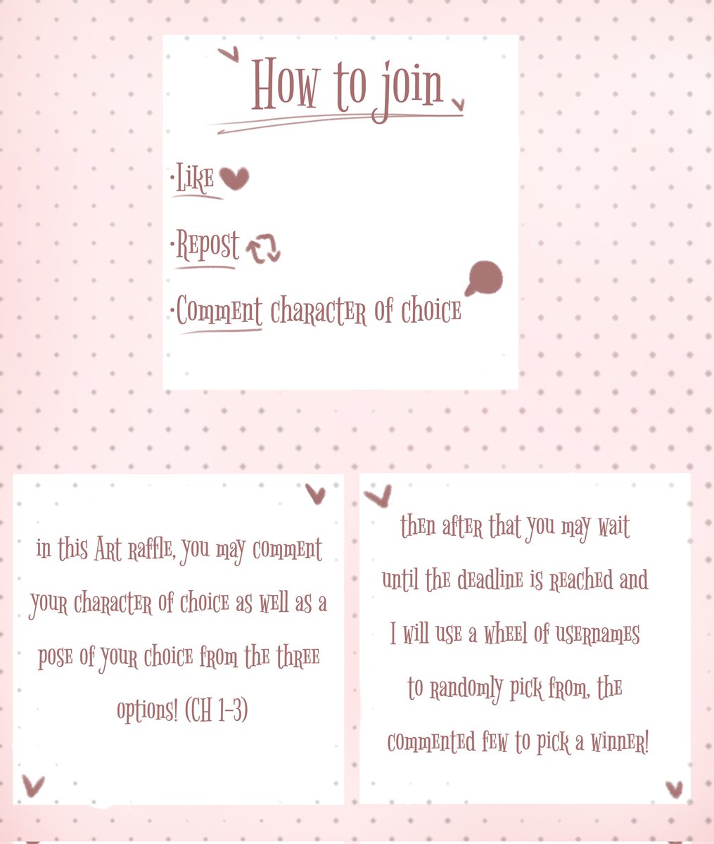 Hello everyone!! I am hosting an art raffle!
The deadline is in ❄️December 18❄️

There will be (3) winners that are randomly picked
anyone can join, vtubers, artists, etc! good luck to all!!
-The directions are in the image-

#artmoots #Vtuber #raffle