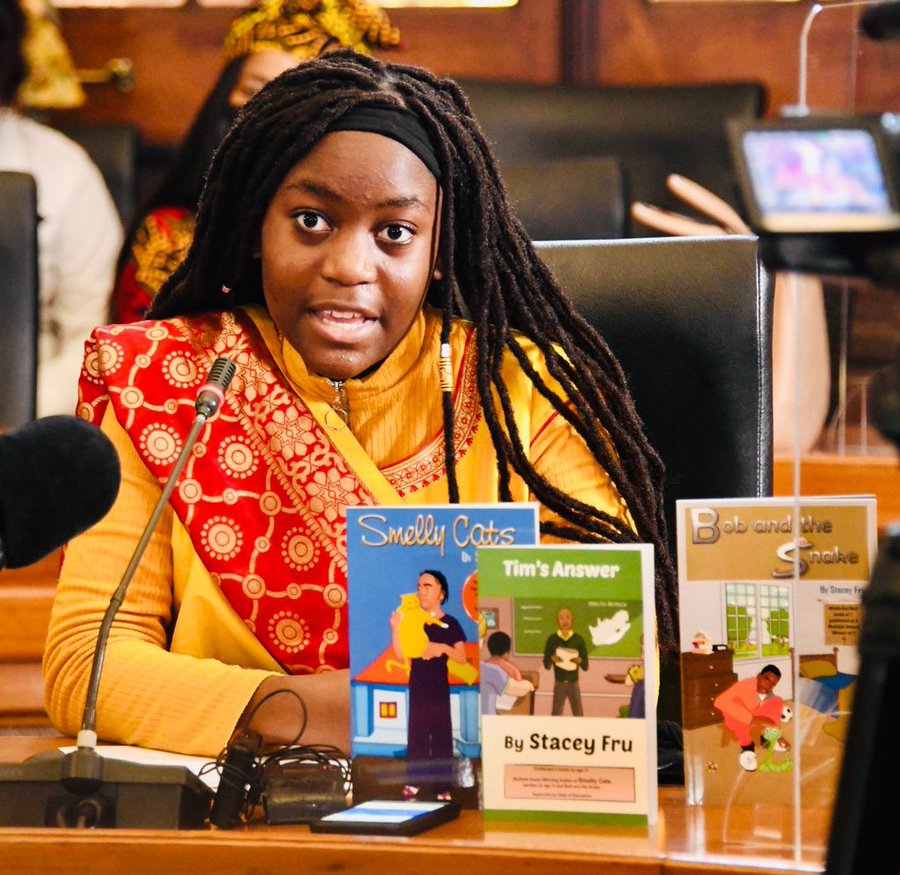 quotethiswoman's tweet photo. Meet @staceyfru, the youngest member in the QW+ database and the driving force behind the Stacey Fru Foundation. Recently, she organised the annual Children of the Year awards ceremony.

Find out more about the exceptional winners of the award here: https://t.co/wdw2HMXhsT https://t.co/hiXEwtA85N