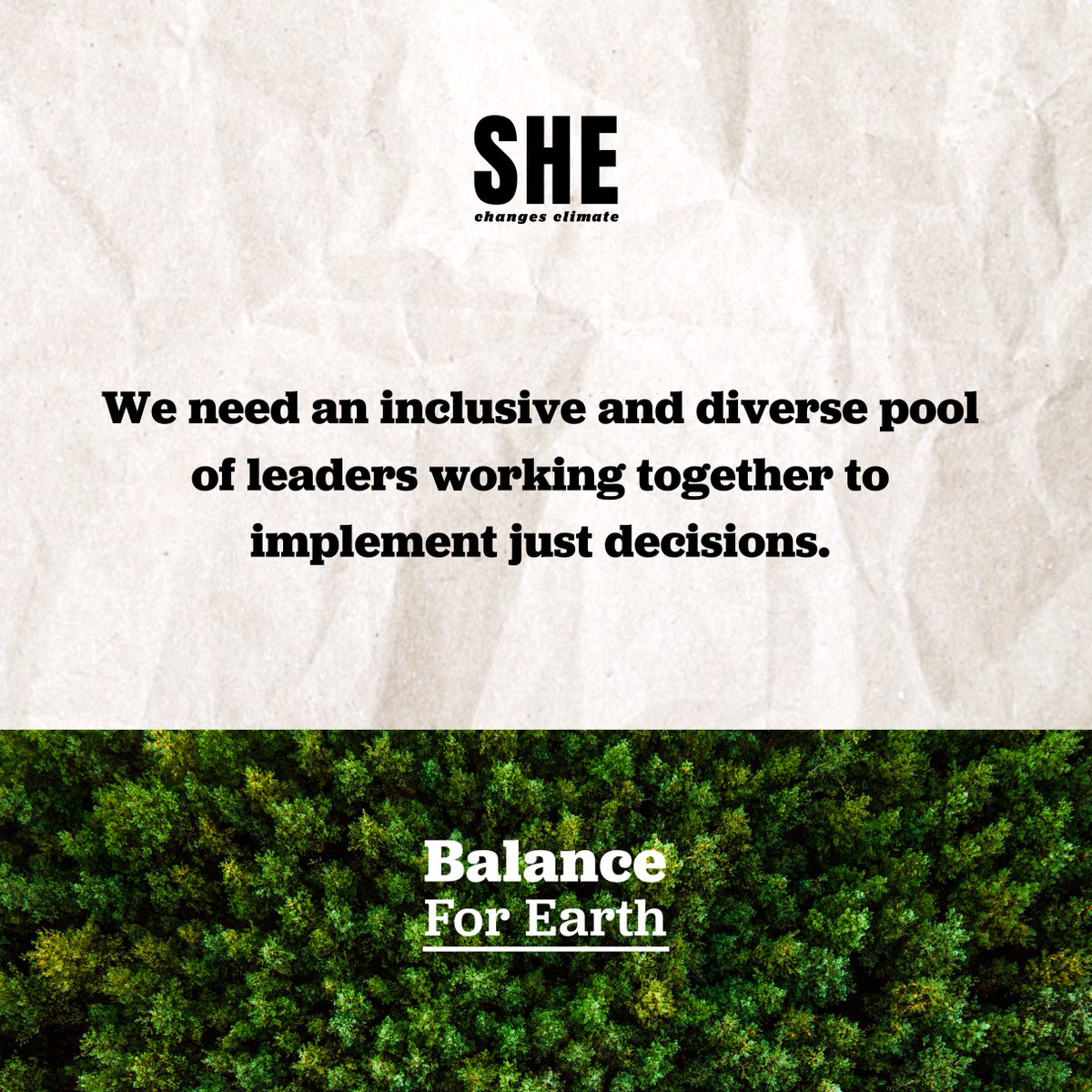 SheClimate's tweet photo. The more diversity of perspectives and views that are in leading positions, the more likely decisions will be well-rounded and more robust for climate-friendly decisions.

#BalanceForEarth #COP28 https://t.co/NttXzXiL4Y