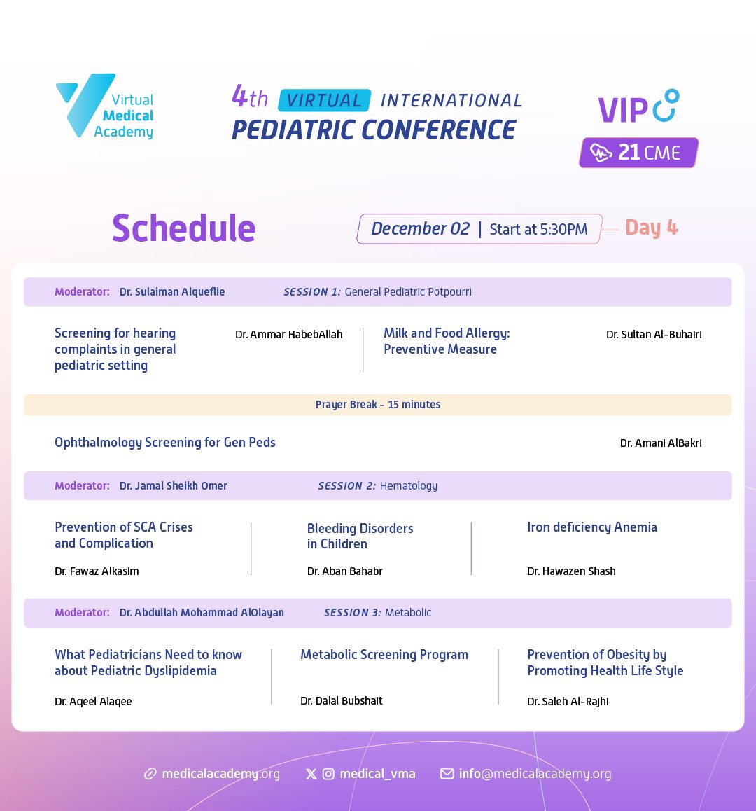 medical_vma's tweet photo. بجمهور كبير تجاوز 2600 ممارس في النسخ السابقة..

أقل من ٢٤ ساعة أمامك لحجز مقعدك في مؤتمر طب الأطفال الافتراضي الدولي وتبادل الخبرات مع نخبة من المتحدثين وأكثر من 700 ممارس صحي من مختلف الاختصاصات

سجل قبل فوات الأوان وأضف ٢١ ساعة تعليم طبي مستمر لرصيدك
https://t.co/YVa8cz5kN0
#VIPCo_VMA