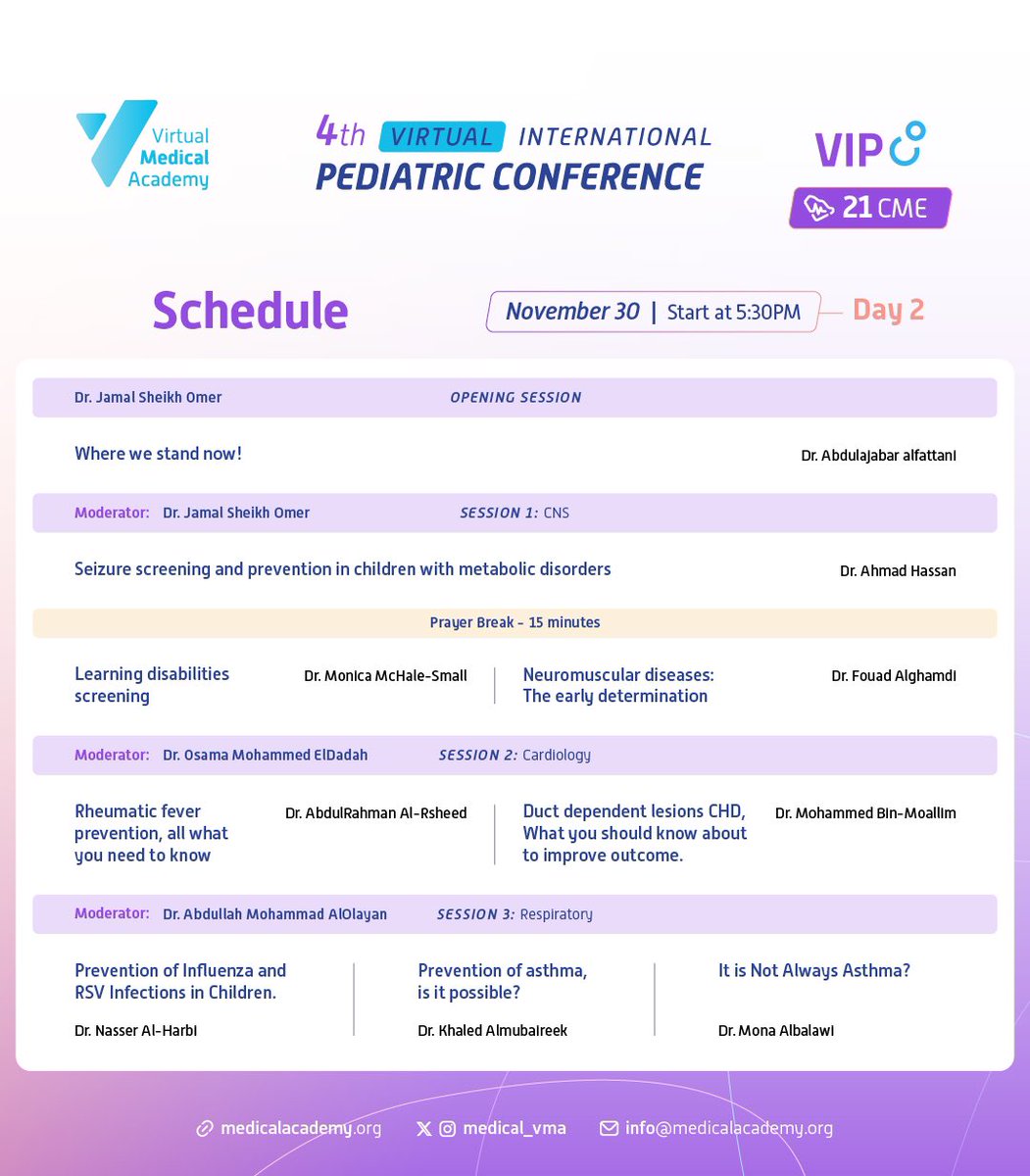 medical_vma's tweet photo. بجمهور كبير تجاوز 2600 ممارس في النسخ السابقة..

أقل من ٢٤ ساعة أمامك لحجز مقعدك في مؤتمر طب الأطفال الافتراضي الدولي وتبادل الخبرات مع نخبة من المتحدثين وأكثر من 700 ممارس صحي من مختلف الاختصاصات

سجل قبل فوات الأوان وأضف ٢١ ساعة تعليم طبي مستمر لرصيدك
https://t.co/YVa8cz5kN0
#VIPCo_VMA