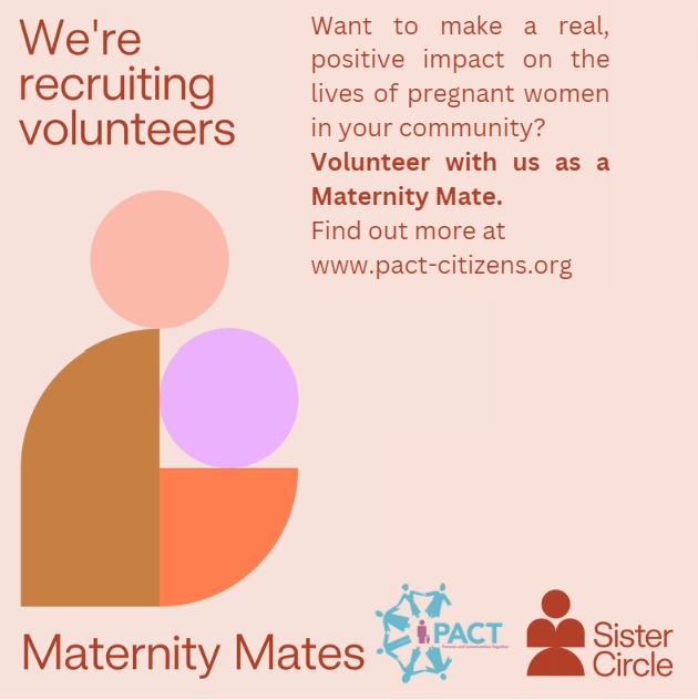 Only 9 days left to apply for our #MaternityMates volunteer role. For more information visit: pact-citizens.org/volunteer/beco…