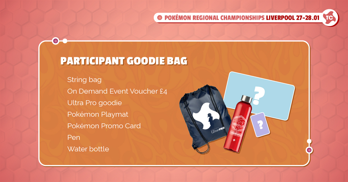 fanfinity_pkm's tweet photo. 📢Attention Trainers!🚨

All Pokémon Regional Championships Liverpool participants will get the participation goodie bag with their entry!👀

💎In addition, the optional Premium Event Goodie bags will be available through @rk9labs with the player entry tickets starting tomorrow. https://t.co/En9nRReYwg