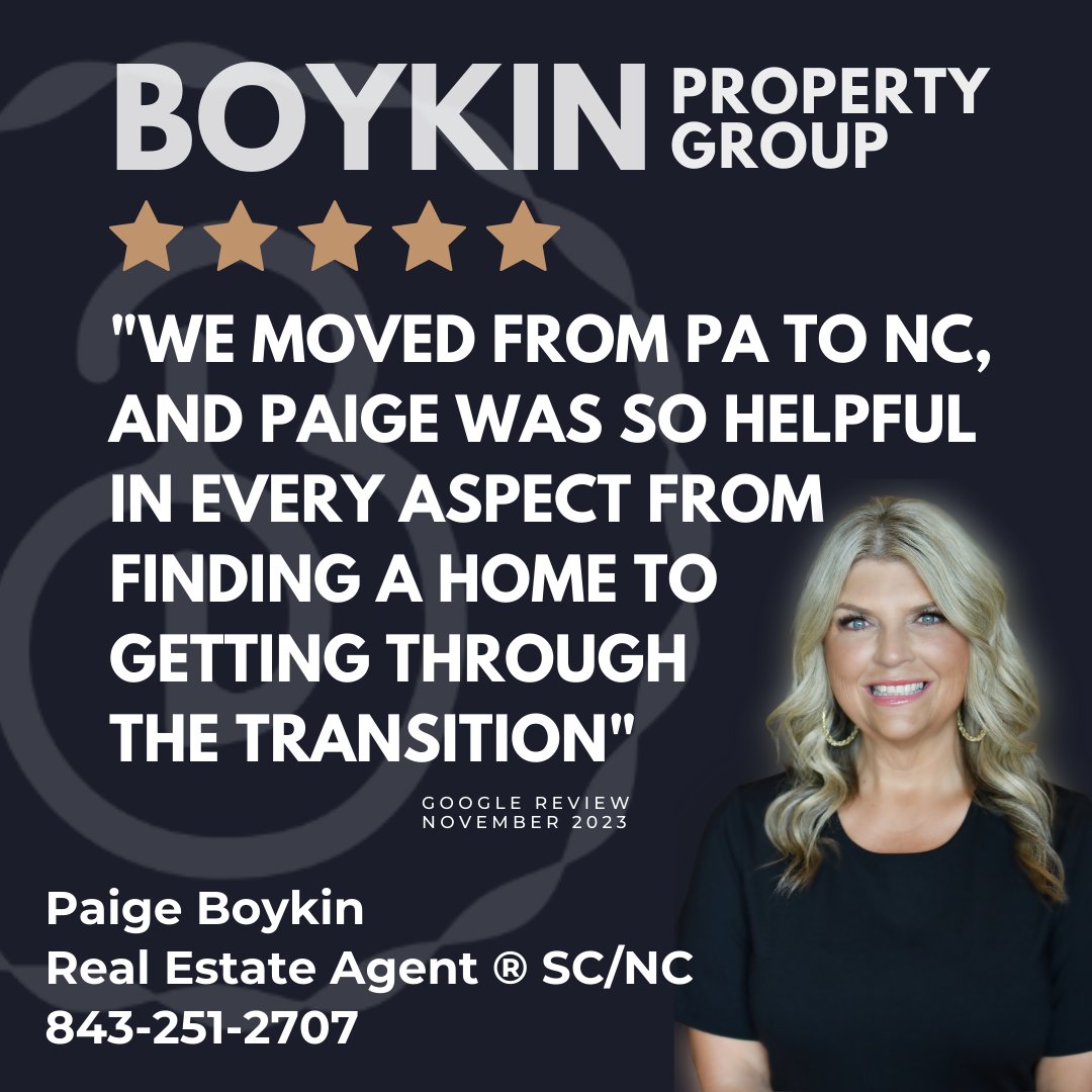 BoykinProperty's tweet photo. #TestimonialTuesday 🤩
Ready to make a move?  Reach out to Paige!
Call/Text: 843-251-2707 https://t.co/xKm4UQ6hTB