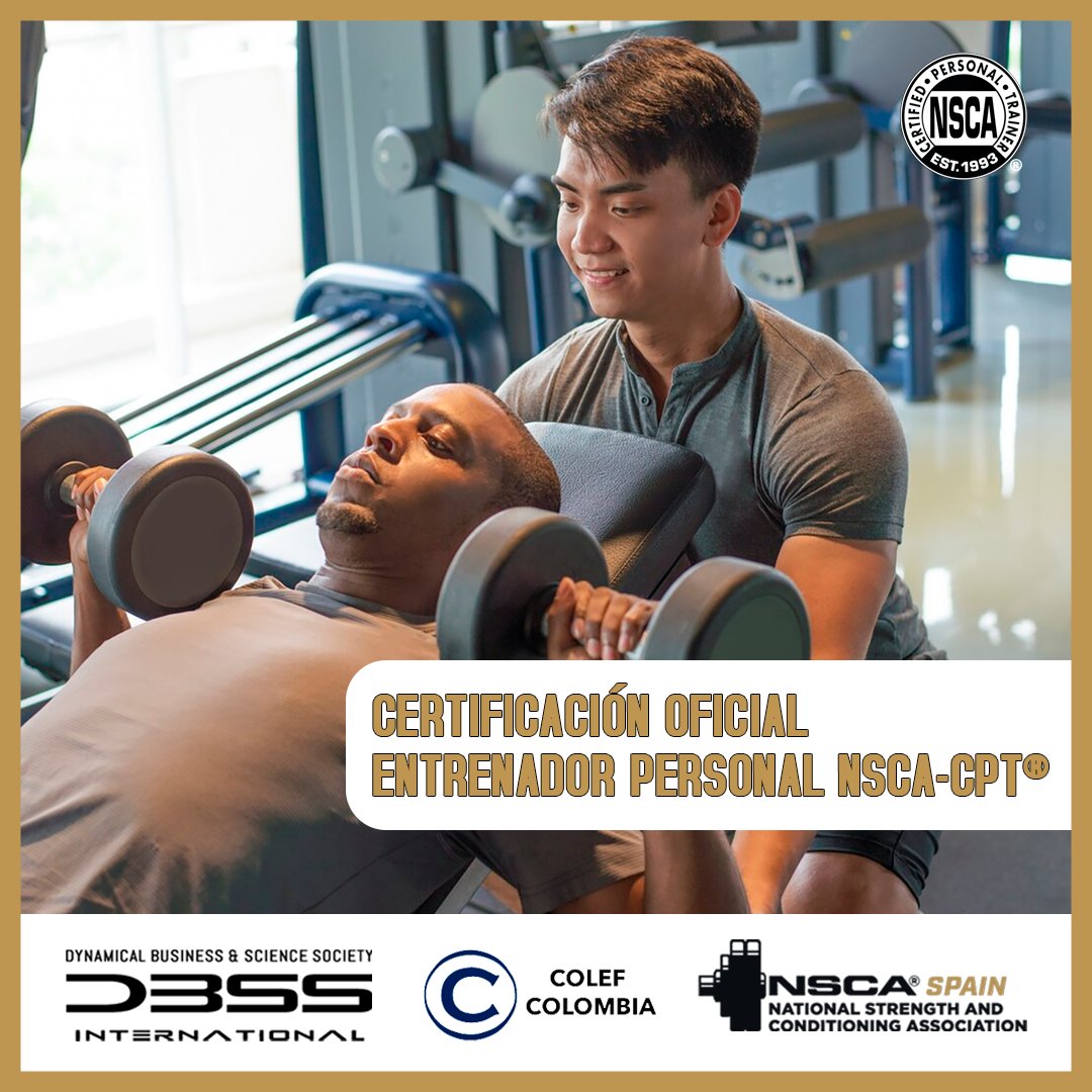 TeamDBSS's tweet photo. ¡Prepárate!
Muy pronto realizaremos la nueva Edición de la Certificación de Entrenador Personal por la NSCA (NSCA-CPT®).
Si te perdiste la 1ra Edición... ¡No te puedes quedar por fuera!
#WeAreDBSS #EvolveWithScience #TeamDBSS #DBSS #TeamWork #
#training #fitness #gym #fit #nsca https://t.co/ZGX4oqKVMy