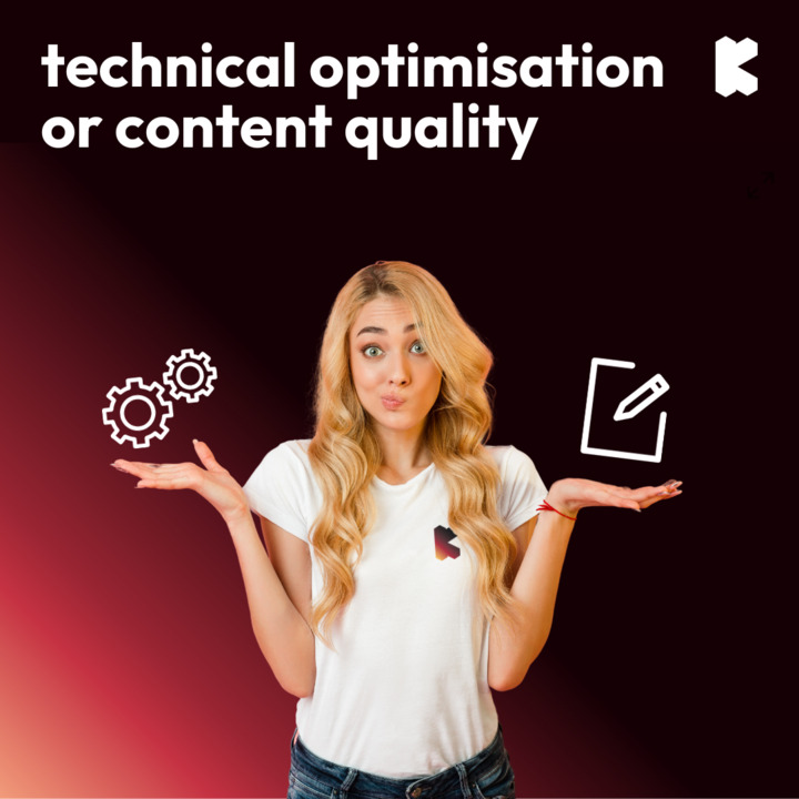 kawebdigital's tweet photo. If you had to prioritise one aspect of SEO over others, would you focus more on technical optimisation or content quality? Why? 💬

Which do you prioritise?🤨

#seo #technicaloptimisation #content https://t.co/BOUy9aZOIQ