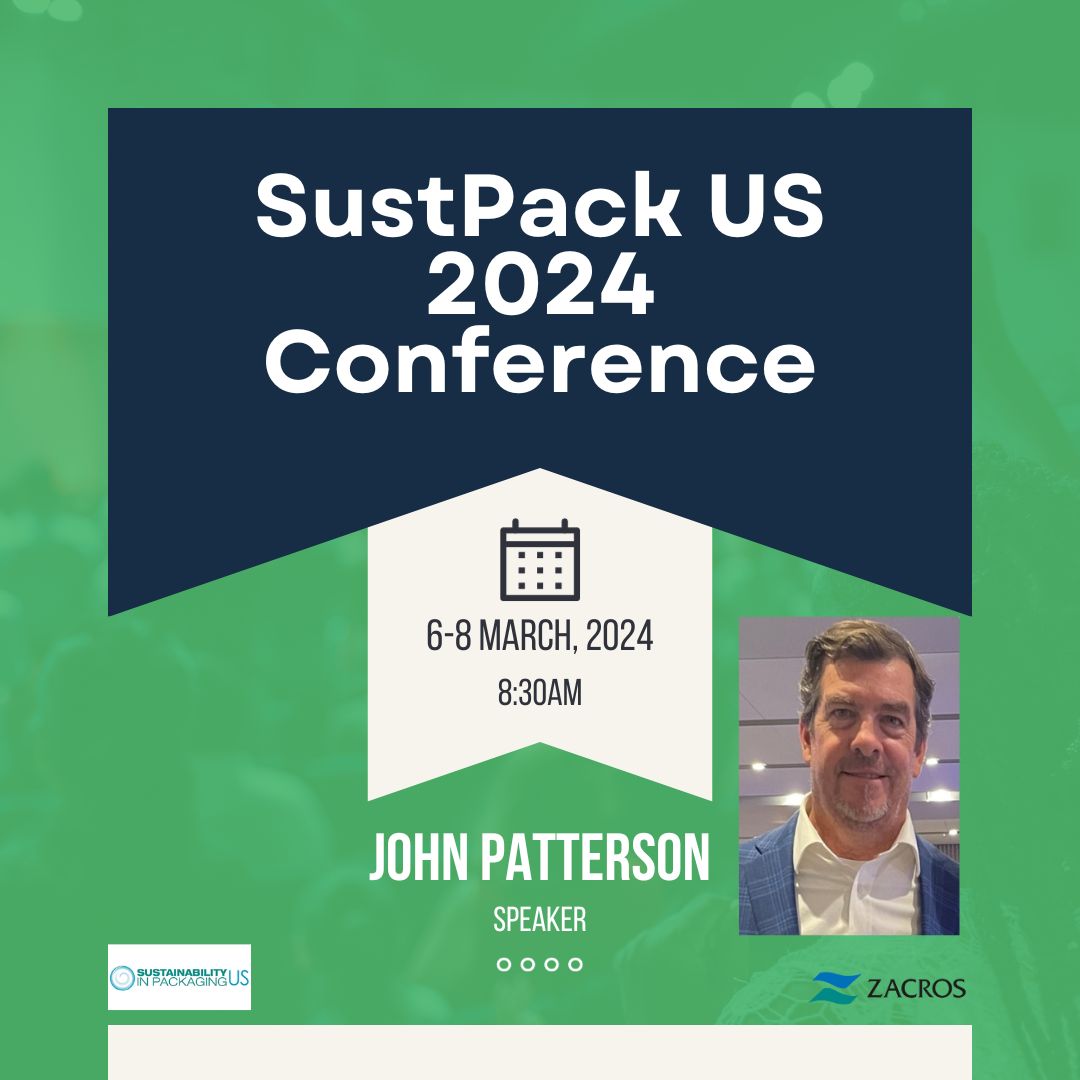 ZacrosAmerica's tweet photo. John Patterson, our Sr. Business Development Manager will be speaking at the Sustainability in Packaging US Conference next March in Chicago.
You do not want to miss John!
#sustainabilityinpackaging2024 #SustPackUS2024 #sustainability #liquidpackaging https://t.co/tTC5QlCMia