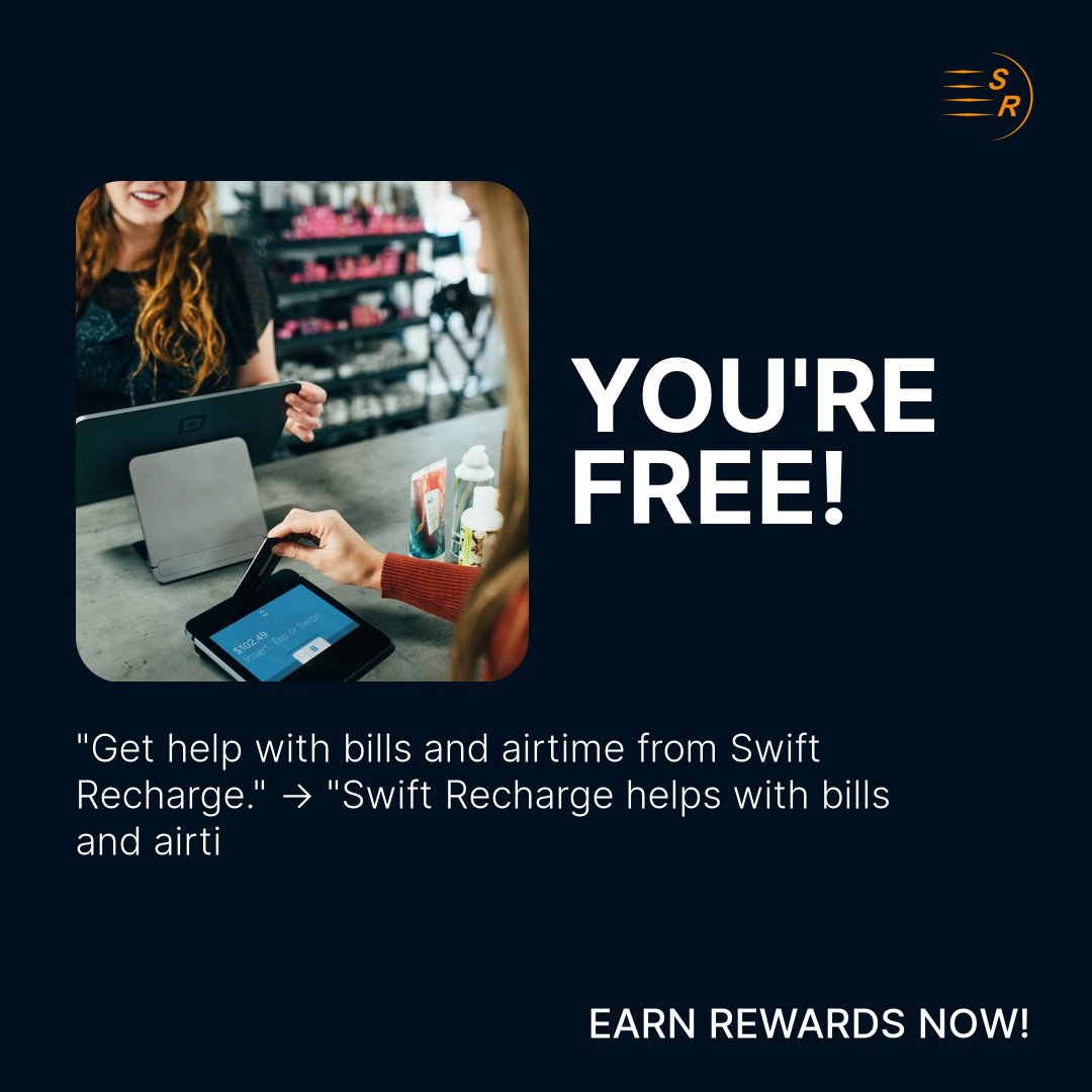 swift_recharge's tweet photo. Hey busy pros! Simplify bill payments &amp; stay connected with Swift Recharge. Effortless top-ups are here. 🚀 Share if you crave convenience! #SimplifyFinance #StayConnected https://t.co/qRkeaiIApk