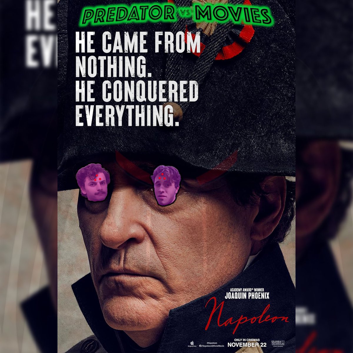 PredatorvMovies's tweet photo. Mon Dieu! Alex and Aidan review Ridley Scott's Napoleon!

#NapoleonMovie 

https://t.co/Ph9EaPts63 https://t.co/tzQCUKqzVV