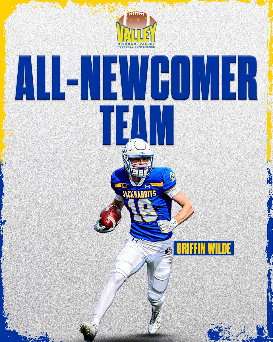 Griffin Wilde was recognized as part of the 2023 <a href="/ValleyFootball/">Valley Football</a> All-Newcomer Team. 

#GoJacks 🐰🏈