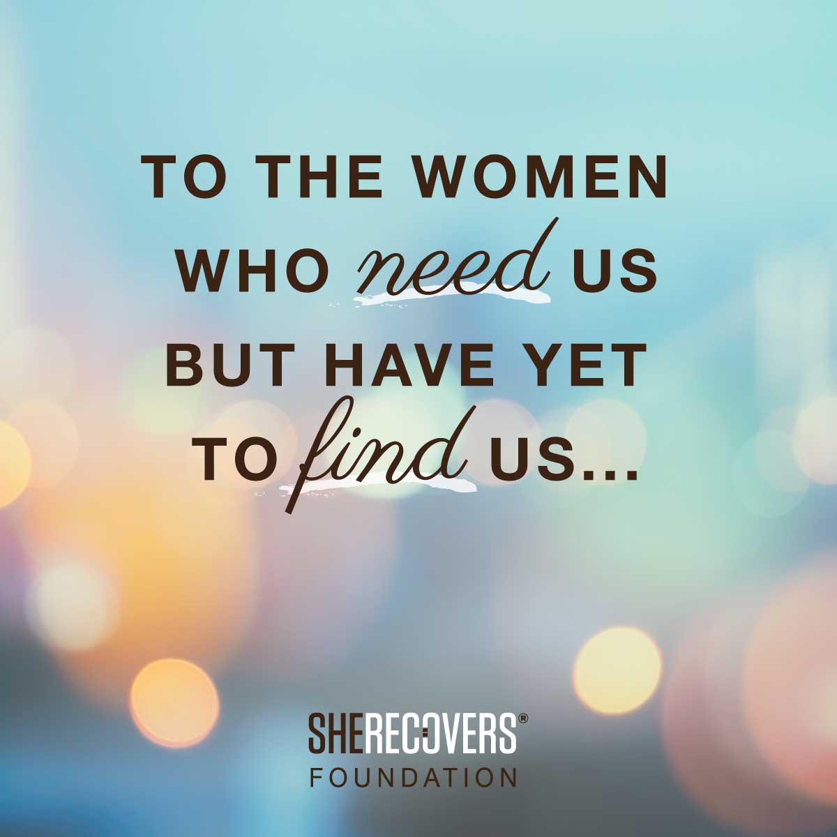SHE RECOVERS ® Foundation tweet media