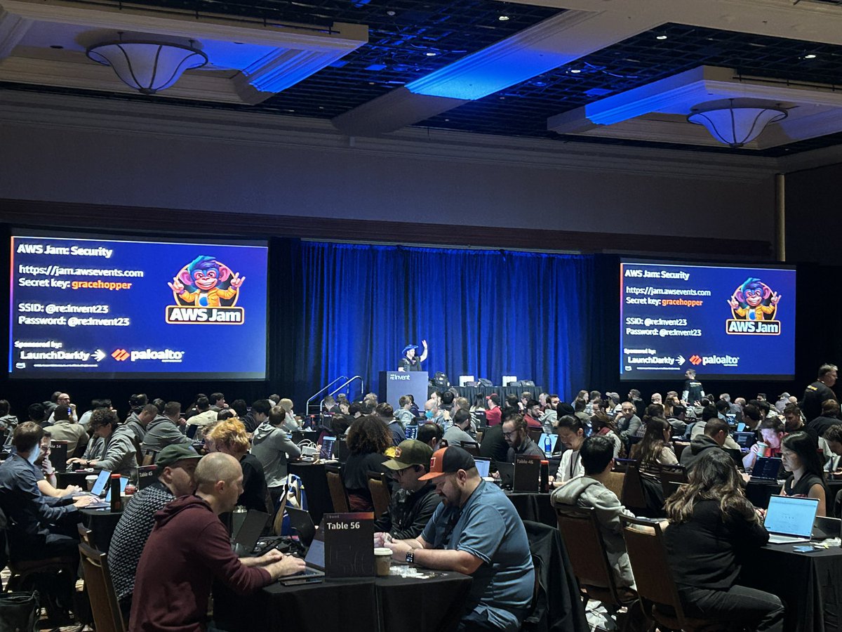 colleenpierre's tweet photo. AWS Jam is ready to begin! #hackathon #awsreinvent2023 https://t.co/XeOaTNInIm