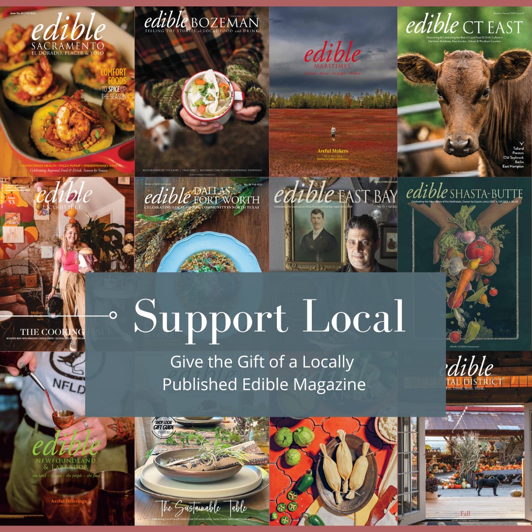 🎁 Give the gift of a locally published Edible Communities magazine this holiday season. You’ll be supporting #smallbusiness and local food communities across North America. Our interactive map will make shopping easy 👉 bit.ly/3Gitynd