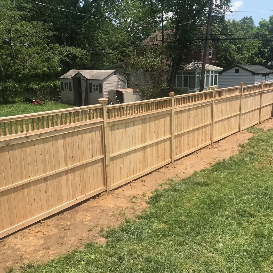 fenceauthority's tweet photo. 👀 Say goodbye to nosy neighbors with this Tongue and Groove Fence by #Cedartech! 

#TheFenceAuthority #FenceAuthority #fence #DIY #installation #WestChesterPA #MalvernPA #DouglassvillePA #SmyrnaDE #MontgomeryCounty #outdoors #TongueandGroove #TongueandGrooveClosedSpindleTop https://t.co/FdjsNLKlsY