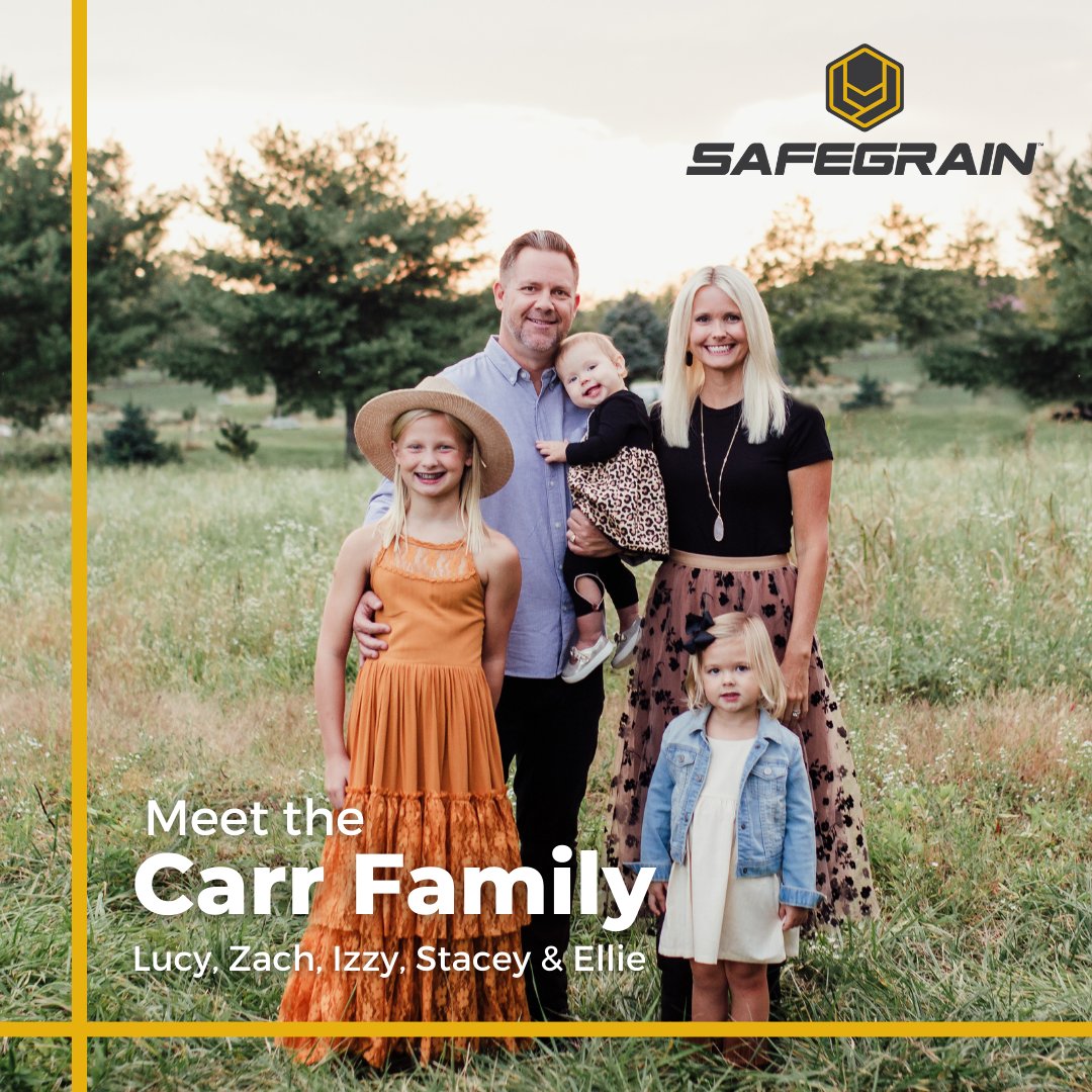SafeGrain's tweet image. It's time to meet the family behind SafeGrain. Meet the Carr family!

Zach and his wife, Stacey, purchased SafeGrain last year. The purchase stemmed from their desire to create a legacy for their three daughters, Lucy, Ellie and Izzy.