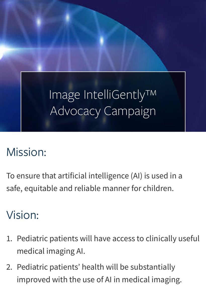 #RSNA2023 have you taken the Image IntelliGently pledge yet? shorturl.at/gxyFW pledge to ensure that our pediatric patients have equitable and safe access to AI. <a href="/RadiologyACR/">American College of Radiology</a> Additional shoutout to our first official endorsements from <a href="/SIIM_Tweets/">SIIM</a> <a href="/ImageGently/">ImageGently</a> <a href="/SocPedRad/">The Society for Pediatric Radiology</a>