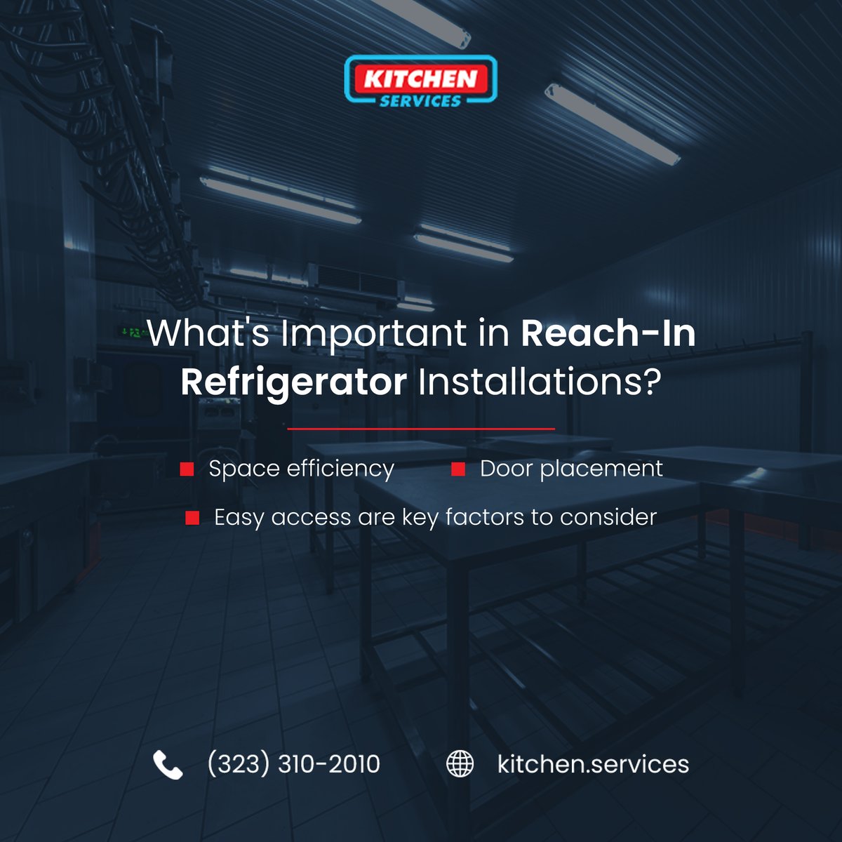 KitchenServices's tweet image. Expert Tip for Custom Walk-In Cooler Installation

rfr.bz/t8pbbzn

#WalkInCooler #CustomInstallation #MaintenanceTips #RefrigerationMaintenance  #commercialrefrigeration #walkin #installation #refrigerationinstallation