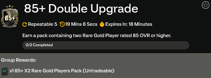 FUTSpeculator's tweet photo. 85+ Double Upgrade is expiring soon and we'll surely miss it.  Mbappe Grind 💪

#doubleupgrade #evolutions #EAFC #EAFC24 #FIFA #FIFA24 #FUT #FUT24 #easportsfc #BlackFriday #FCPro #evo #mbappe