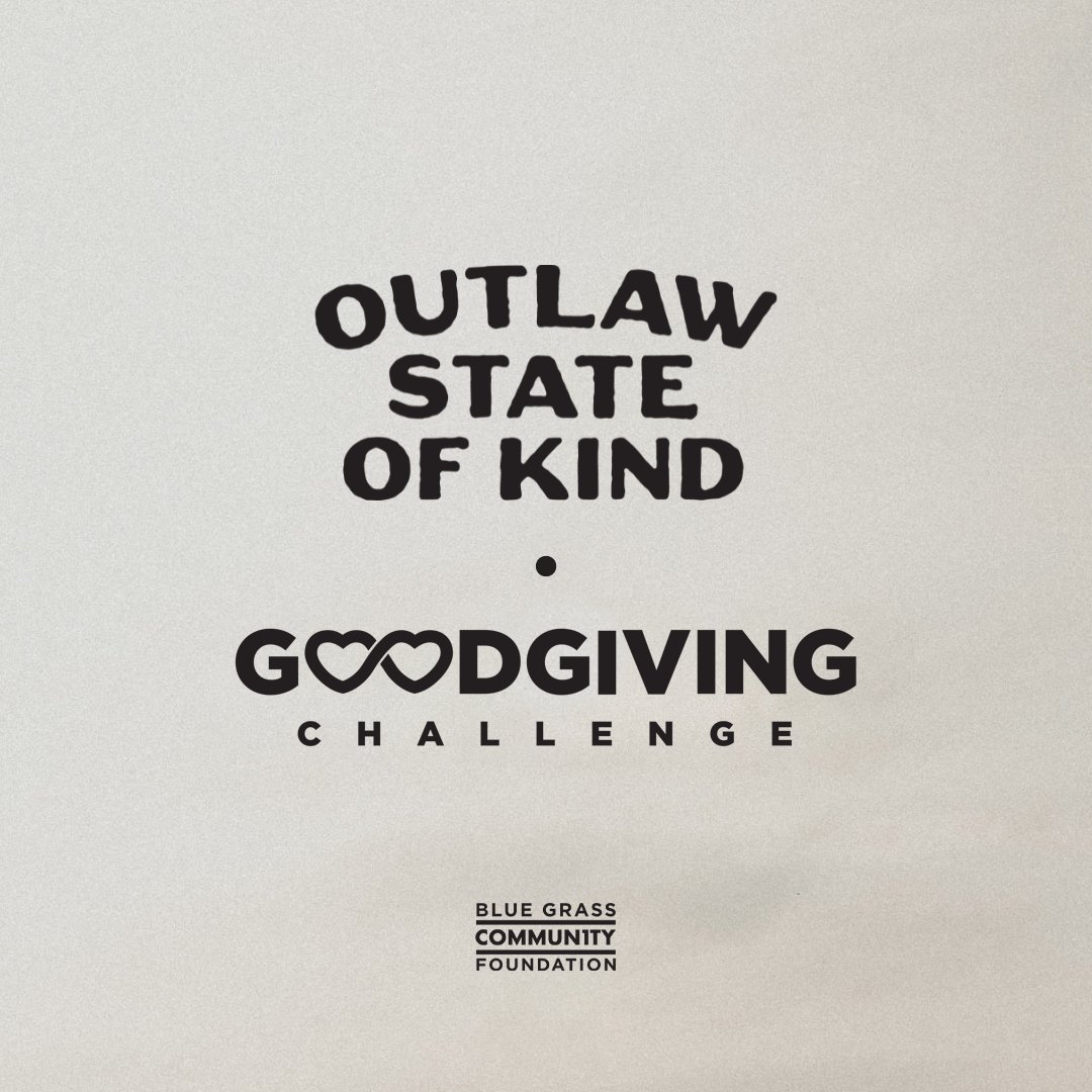 Join the GoodGiving Challenge this #GivingTuesday with our friends at @BGCFKY. Starting Friday, 12/1 at noon, The Outlaw State of Kind Hometown Fund $100,000 Encore Match will provide a 50¢ on the dollar match for gifts up to $500. Donate & learn more. bggives.org