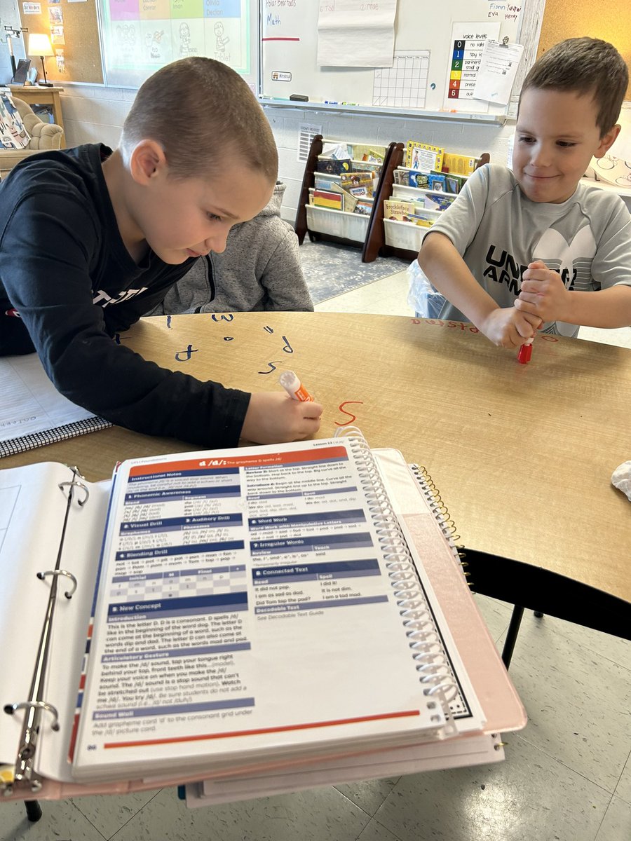LisaAngelo14's tweet photo. Rotations were a success today.  Blending drills are helping with our reading and writing.  Making it a game at home might be fun!!  proud of these little readers ❤️ https://t.co/YfV6mZRLKm