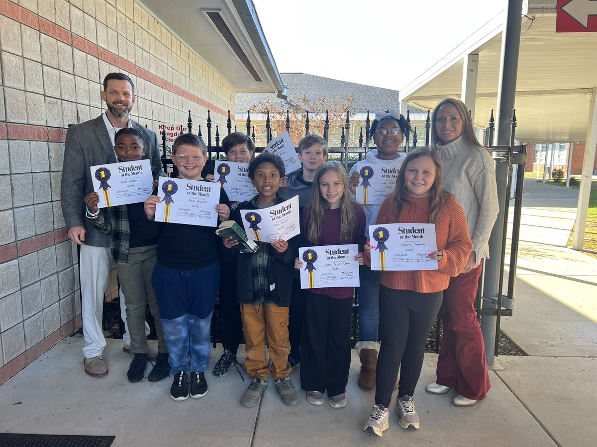 Congratulations to the 5th grade students of the month… Aden Wooten, Austin Reynolds, Micah Mabry, Theo Guerrin, Steven Lee Robison, Carley Brooke Combs, Sky Brassfield and Ally Holley! Not pictured Dakota Turbville