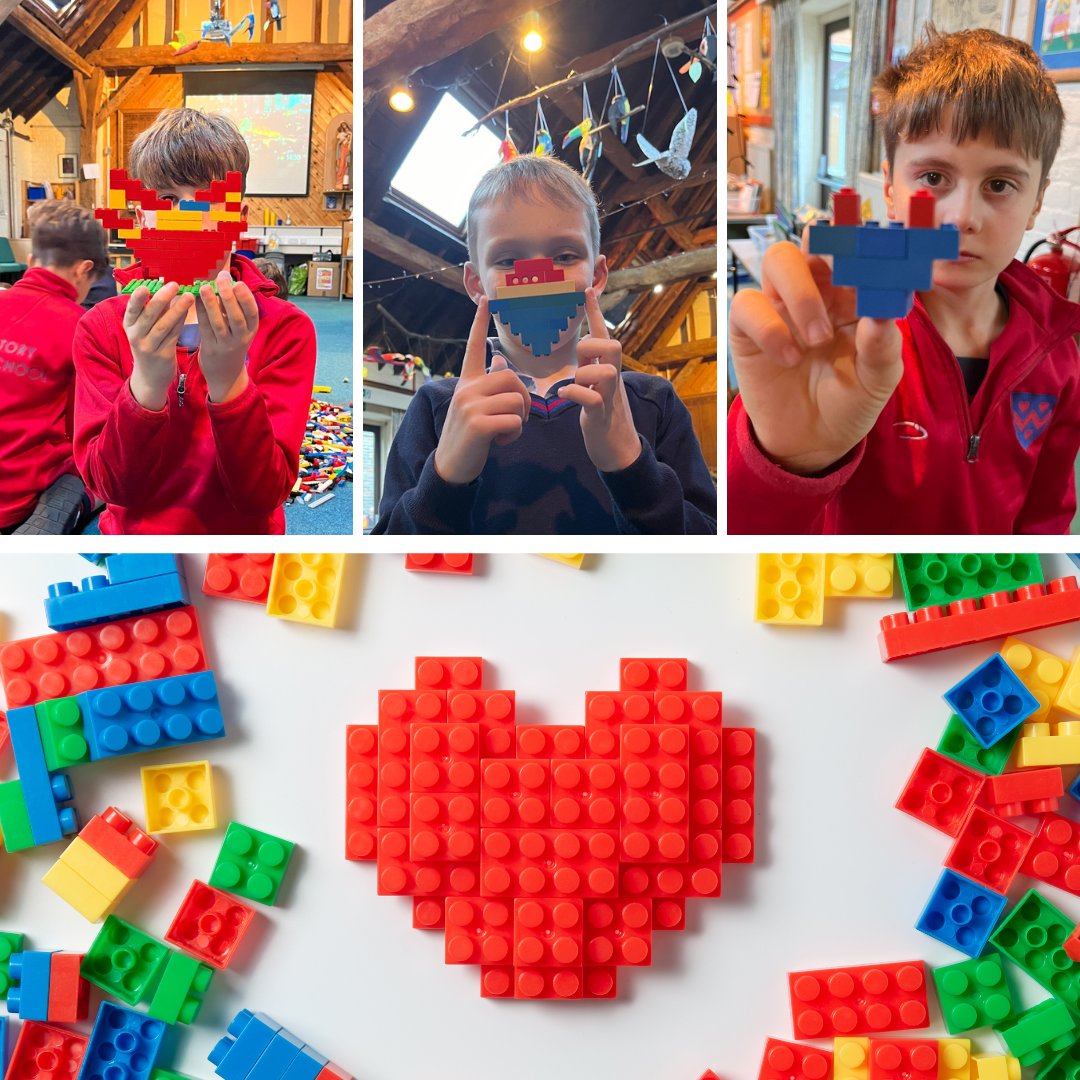 In their recent PSHE lesson, Year 4 children took part in @LEGO_Group #BuildToGive initiative. For each LEGO heart built and shared via social media, LEGO will donate a box of LEGO to a child in need of play. What a fantastic array of innovative hearts! #UnlockCommunity