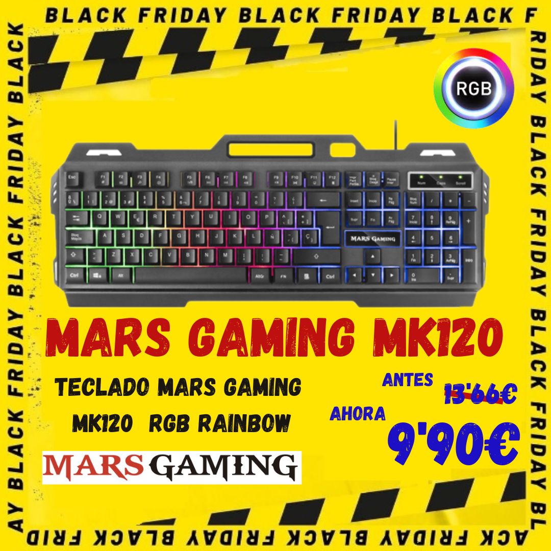 BEEPMonforteCid's tweet photo. ☢️ #BlackWeekBEEP
⌨ Teclado Mars Gaming MK120 con iluminación RGB Rainbow disponible en BEEP Informática Monforte del Cid.
Antes 13'66€ 👉 AHORA 9'90€.
#Oferta #BlackFriday #BlackWeekBEEP #teclado #gaming #MarsGaming #RGB #Rainbow #MK120 #soporte #Movil #negro #iloveBEEP https://t.co/LE7kSVn76b