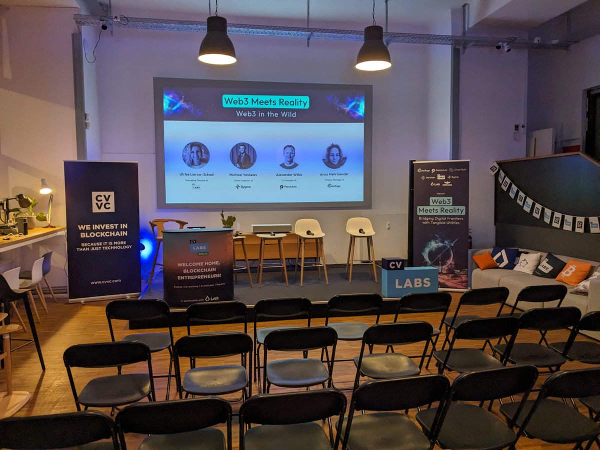 Ready to dive into the Web3 universe? Join us at @LiskHQ for 'Web3 Meets Reality: Web3 in the Wild' Network with industry leaders from @pendulum_chain, @CV_Labs, @centrifuge & @buildwithsygma Enjoy bites, drinks, and insightful conversations! 18h Köpenicker Str. 126, 10179