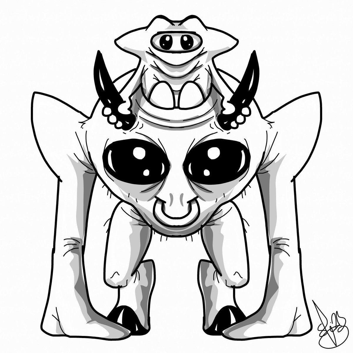 pittstop73's tweet photo. #fakemon #fakemonart #myart #oc #dailydoodle #madeinspain #madeinsketchesipad @fafflings @monsters.go @made_in_sketches #made_in_sketches  I'm trying to develop my cartoon style beyond cats, dogs and mice.  Feedback welcome.  Attempting a #gestault fakemon https://t.co/6mg889XYUl