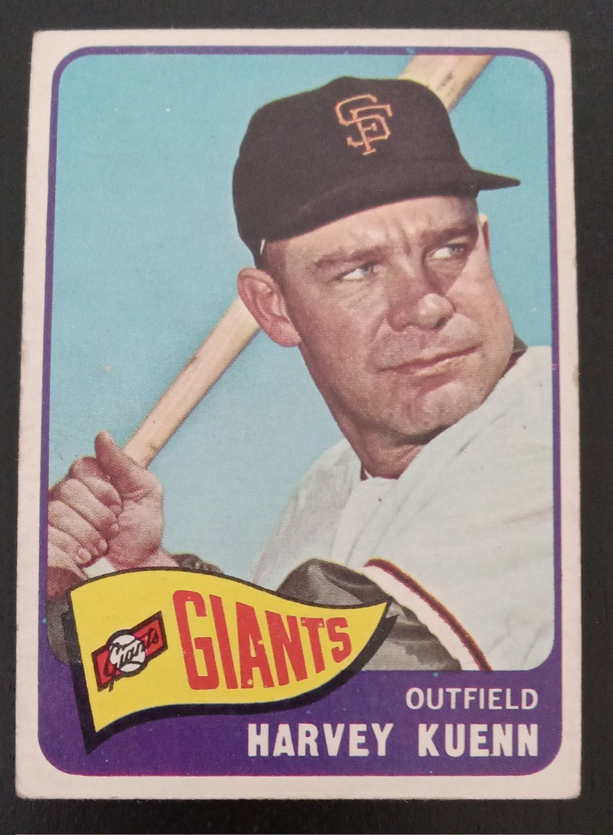 delspacefranco's tweet image. #HarveyKuenn dares you to serve up your weak shit - such is the confidence from the former batting champion and career .303 hitter. #1965Topps

#vintagesetbuilder