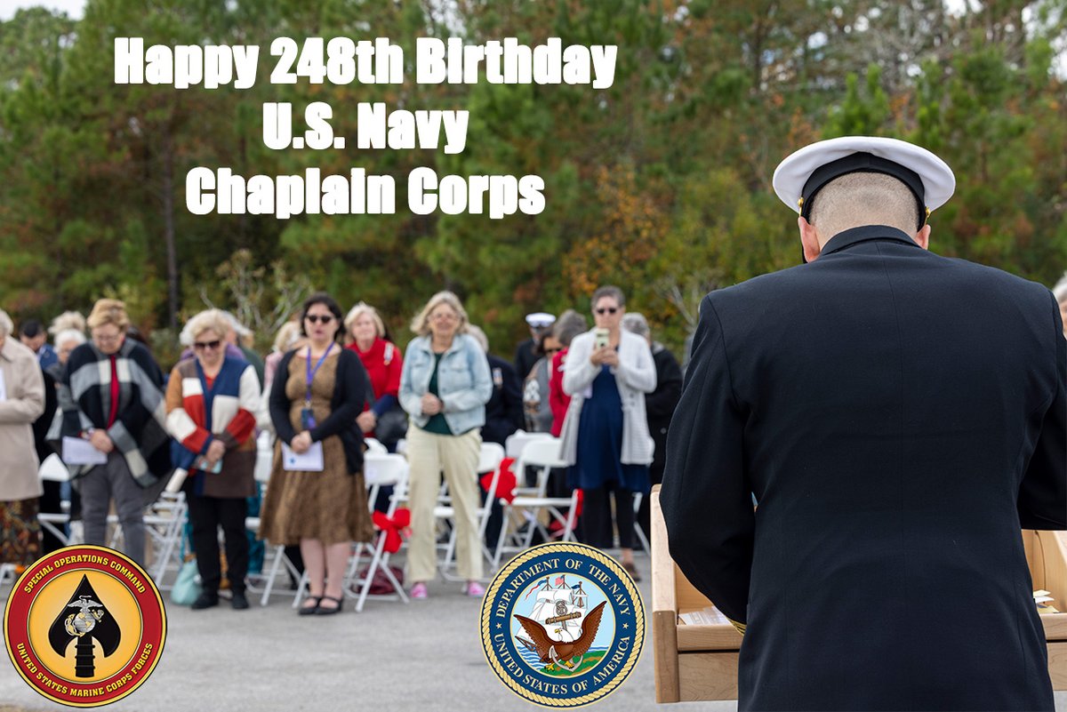 Today MARSOC celebrates the birthday of our Navy Chaplains who keep us spiritually ready for current and future demands around the world. #MARSOC #MarineRaiders #Navy #NavyCHC #ChaplainCorps