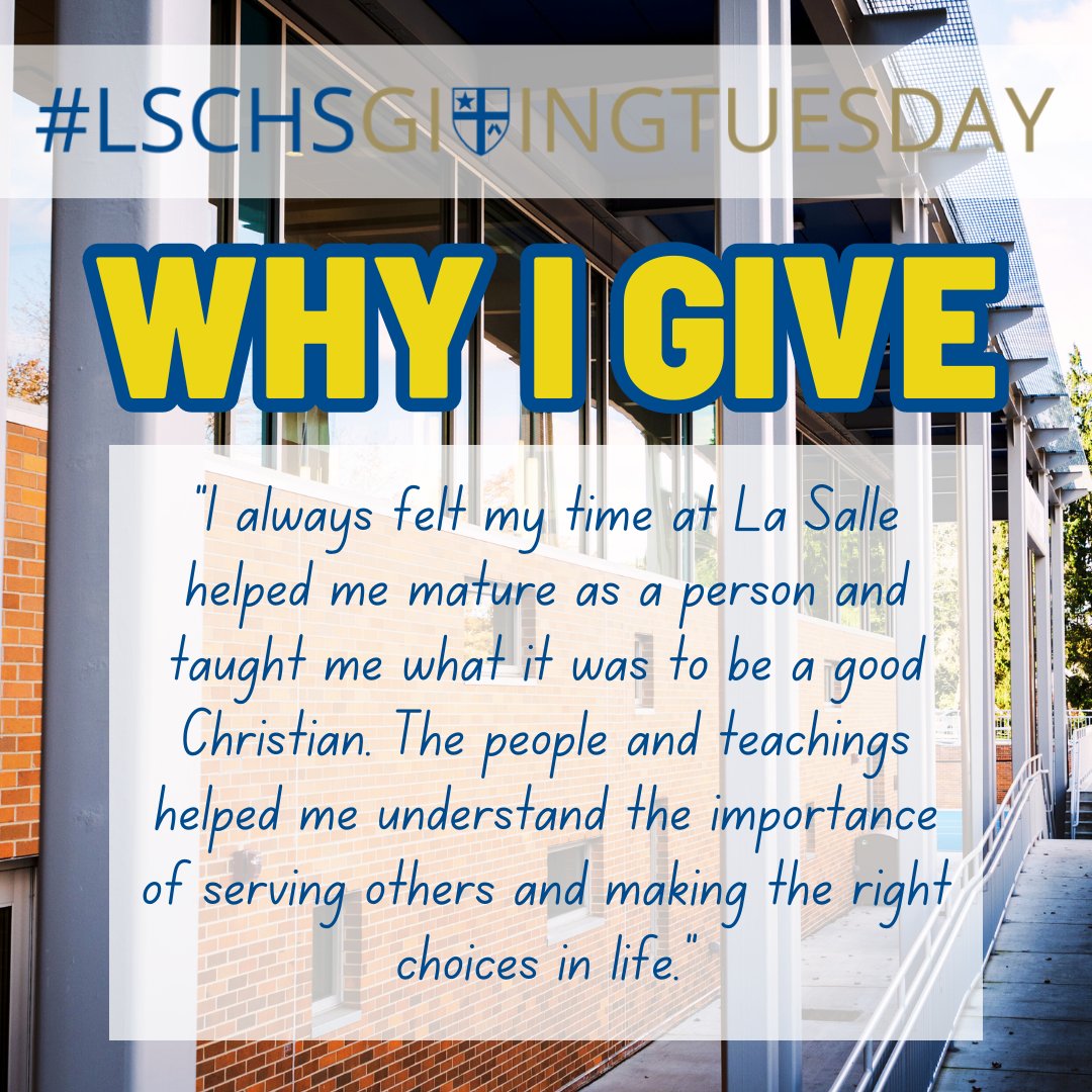 lschs's tweet photo. A Lasallian education truly lasts a lifetime. Help us continue to open the doors of #LSCHS to young men from all walks of life with a #350forOpportunity gift today!

Make a Gift and Follow Along: https://t.co/PxvVPRoe9r
Make a Gift on Our Website: https://t.co/XdK1kxS0nS
Make a Gift on Venmo: https://t.co/bLBdLzHRZr