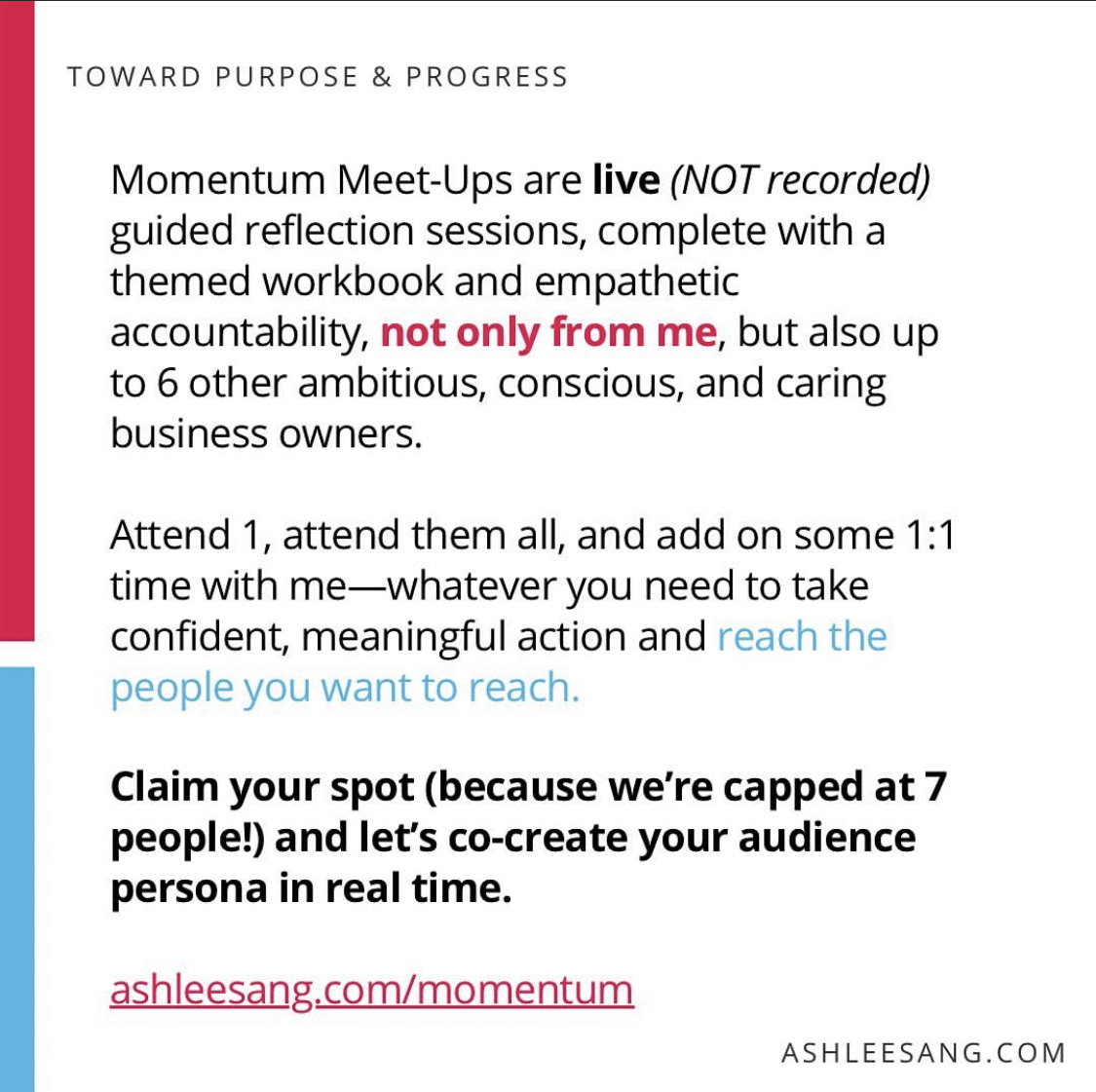 GrooveCoworking's tweet photo. 🚨Groovers doing cool sh*t alert! 🚨

@AshleeSang is a brand messaging strategist and Groover 🪩 who's launched a 3-part group work-along series to help entrepreneurs align their audience, elevator pitch, and actions with their values + vision just in time for the new year!💥 https://t.co/xui8lPauin