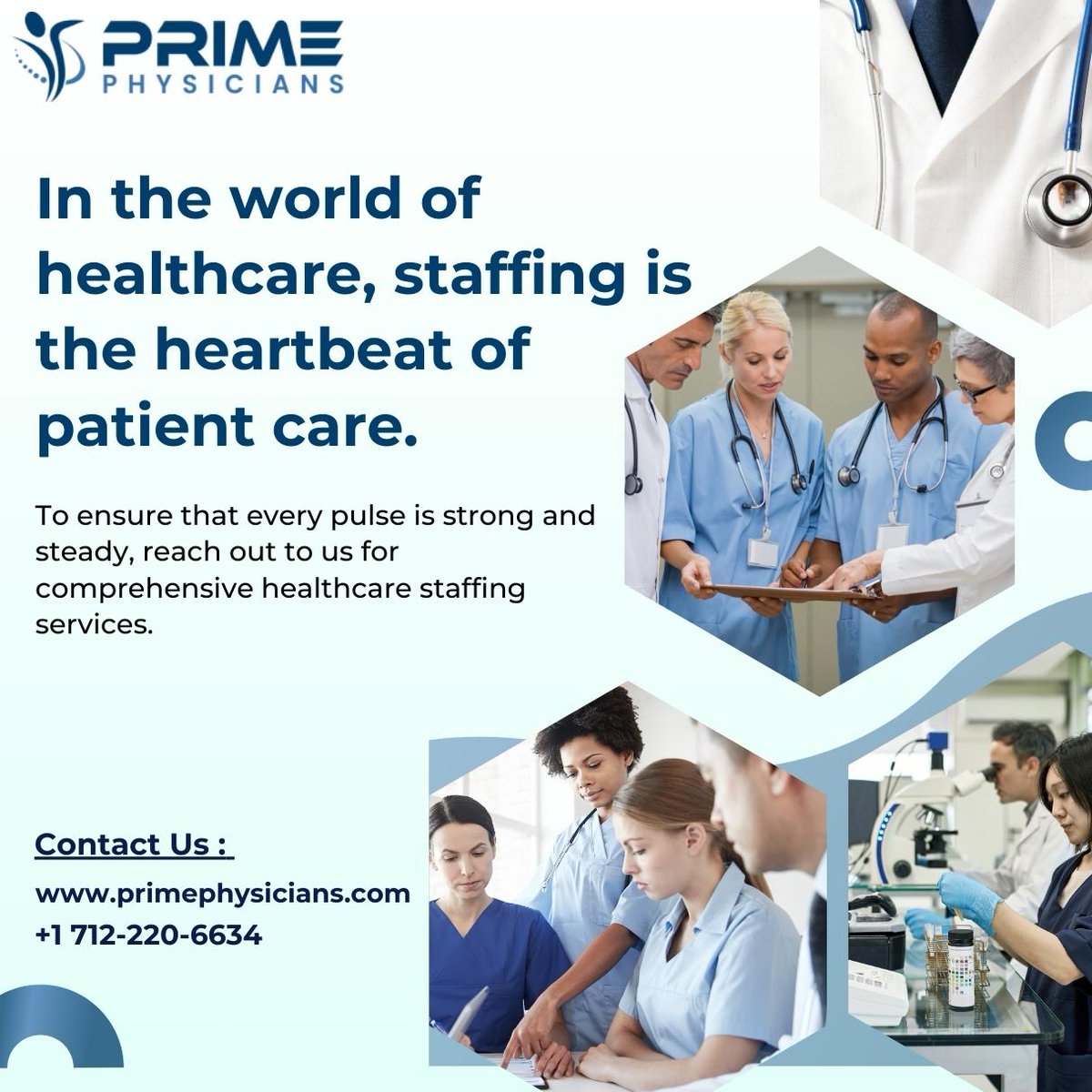 In the realm of healthcare, staffing is the heartbeat that keeps patient care strong and steady.

#HealthcareStaffing #PrimePhysicians #Patientcare #Healthcare #ITStaffing #Healthcarestaff #Healthcarestaffingusa #Healthcarestaffingsolutions #Healthcarestaffingsolution