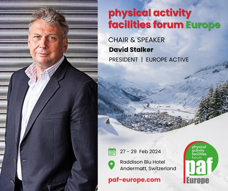 We are thrilled to welcome @DavidStalker FCIMSPA to the Swiss Alps next year, at our first ever physical activity facilities forum Europe! ⛷ Fancy joining us in Switzerland? paf-europe.com @Europe_Active @_ukactive #pafEurope #forum #meetings2mountains #business