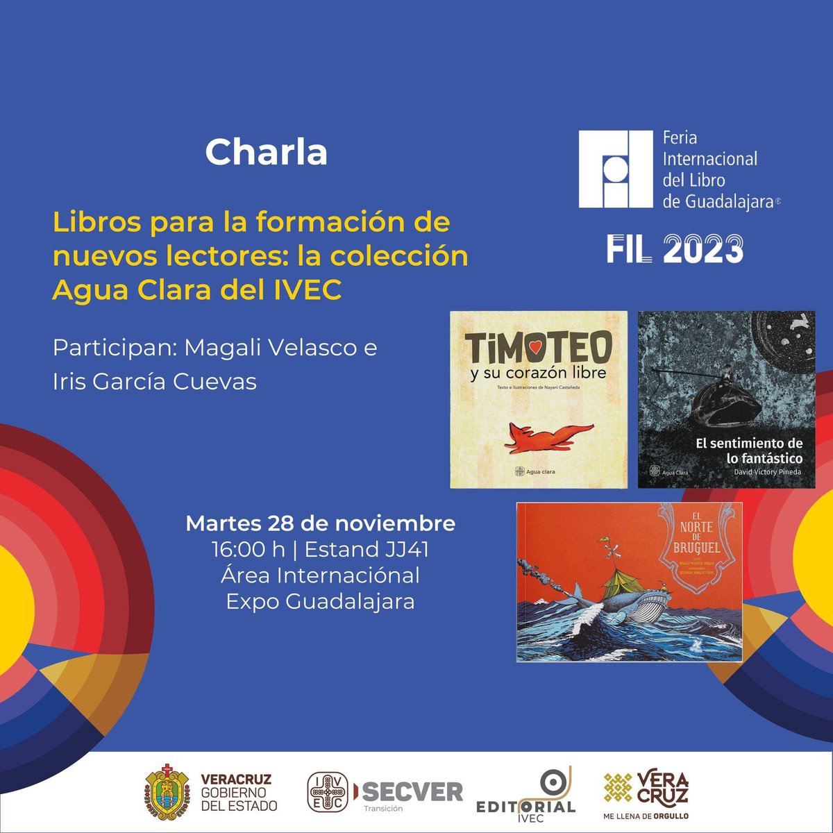 SECVERoficial's tweet photo. La #EditorialIVEC está presente en la @FILGuadalajara.
Presentaremos libros de la colección Agua Clara, una conferencia y “Viajes Virgilio” de Julio César Toledo, título seleccionado en la convocatoria de publicaciones 2023 del #IVEC.
🔴https://t.co/AJbphXw0Ic
@mantis_editores https://t.co/WIaqx2OBmr