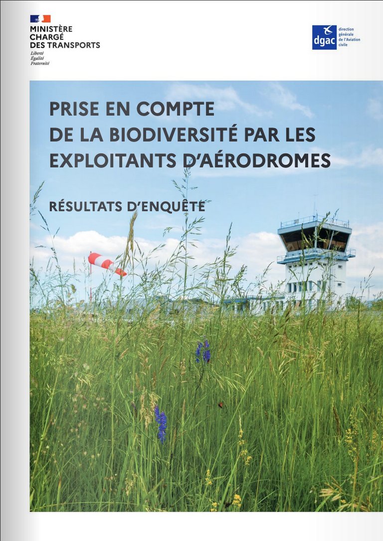 DGAC's tweet image. #Biodiversité 🌱| Les résultats de l’enquête relative à la prise en compte de la biodiversité par les exploitants d’aérodromes sont publiés. 

+200 aérodromes ont répondu à l'enquête
4400 espèces végétales et animales ont été recensées
Les prairies aéroportuaires représentent en…