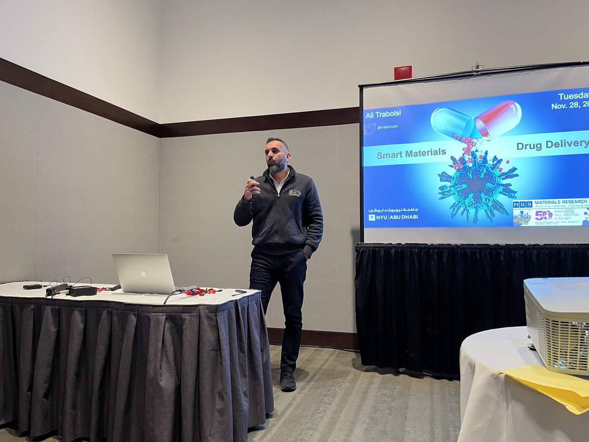Jonathan L Sessler (@jlsessler) on Twitter photo And, the always dynamic <a href="/TrabolsiAli/">ali trabolsi</a> ends our MRS session with COF-based drug targeting. And, the always dynamic <a href="/TrabolsiAli/">ali trabolsi</a> ends our MRS session with COF-based drug targeting.
