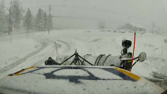 The weather through the snow belt area and Lewis County is still pretty harsh, as seen here at Potters Corners. If you don't have to travel, don't. If you have to be on the road, please exercise caution and check 511ny.org