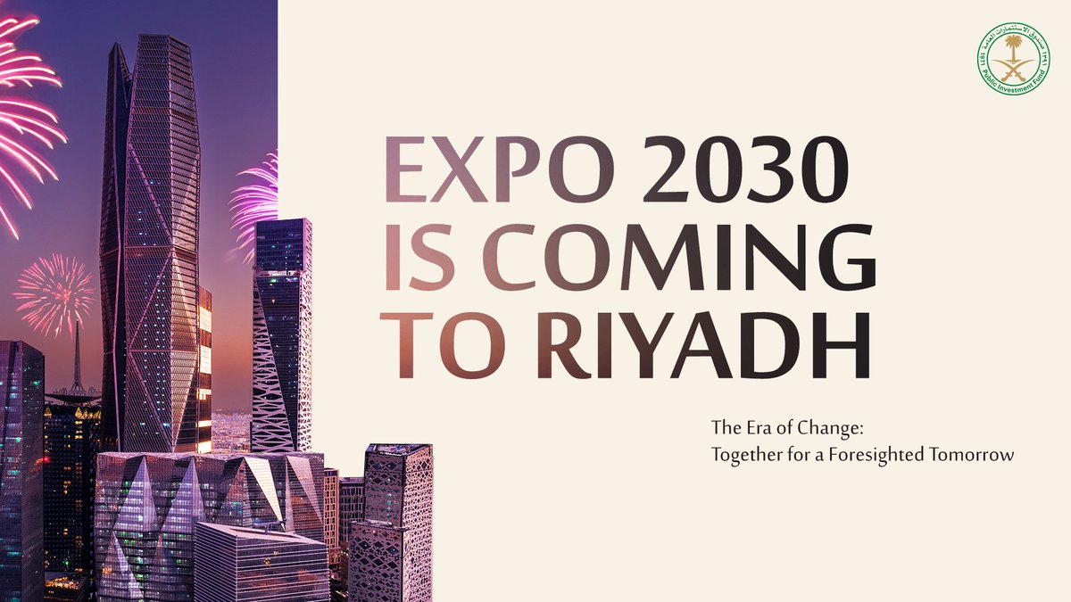 It’s official, Riyadh will host Expo 2030! 

It is exciting to see Saudi Arabia working toward this significant milestone, in parallel with its goals under #SaudiVision2030.
#RiyadhExpo2030