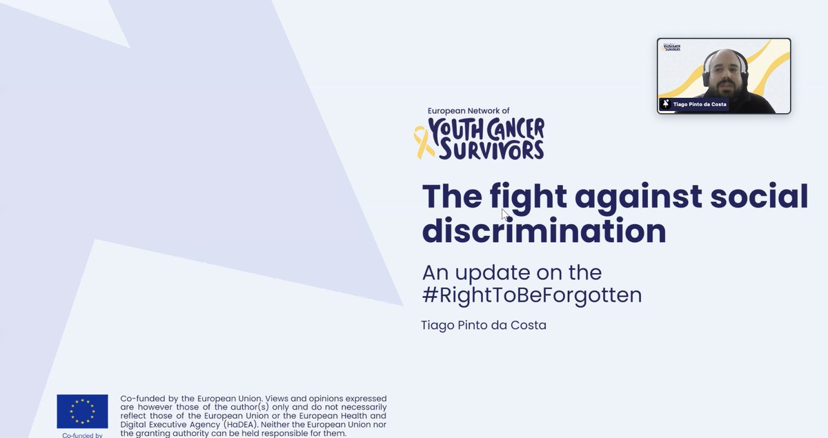 Tiago Costa, #EUCAYASNET ambassador and @cci_europe committee member talks about the fight against social discrimination 🤛 🔴 Join us here: beatcancer.eu/event/webinar-…