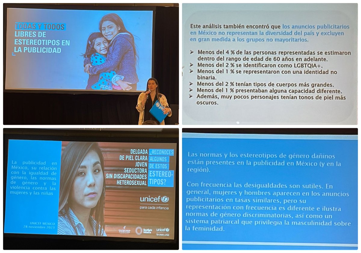 En el marco de los #16díasDeActivismo contra la violencia hacia las mujeres, asistimos a la presentación del estudio de <a href="/UNICEFMexico/">UNICEF México</a>: Representación positiva en la publicidad en México, documento con recomendaciones para erradicar los estereotipos de género en la publicidad. 🧵