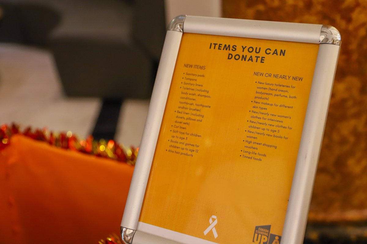 CanadianUK's tweet photo. 1 in 3 women &amp; girls experience violence in their lifetime. That is one too many.

We're proud to partner with @UKinCanada for #16DaysOfActivism to support local women’s shelters. Over the next #16Days, #CanadaHouse staff will collect essential goods to help survivors rebuild. https://t.co/oW9ZZMtWY9