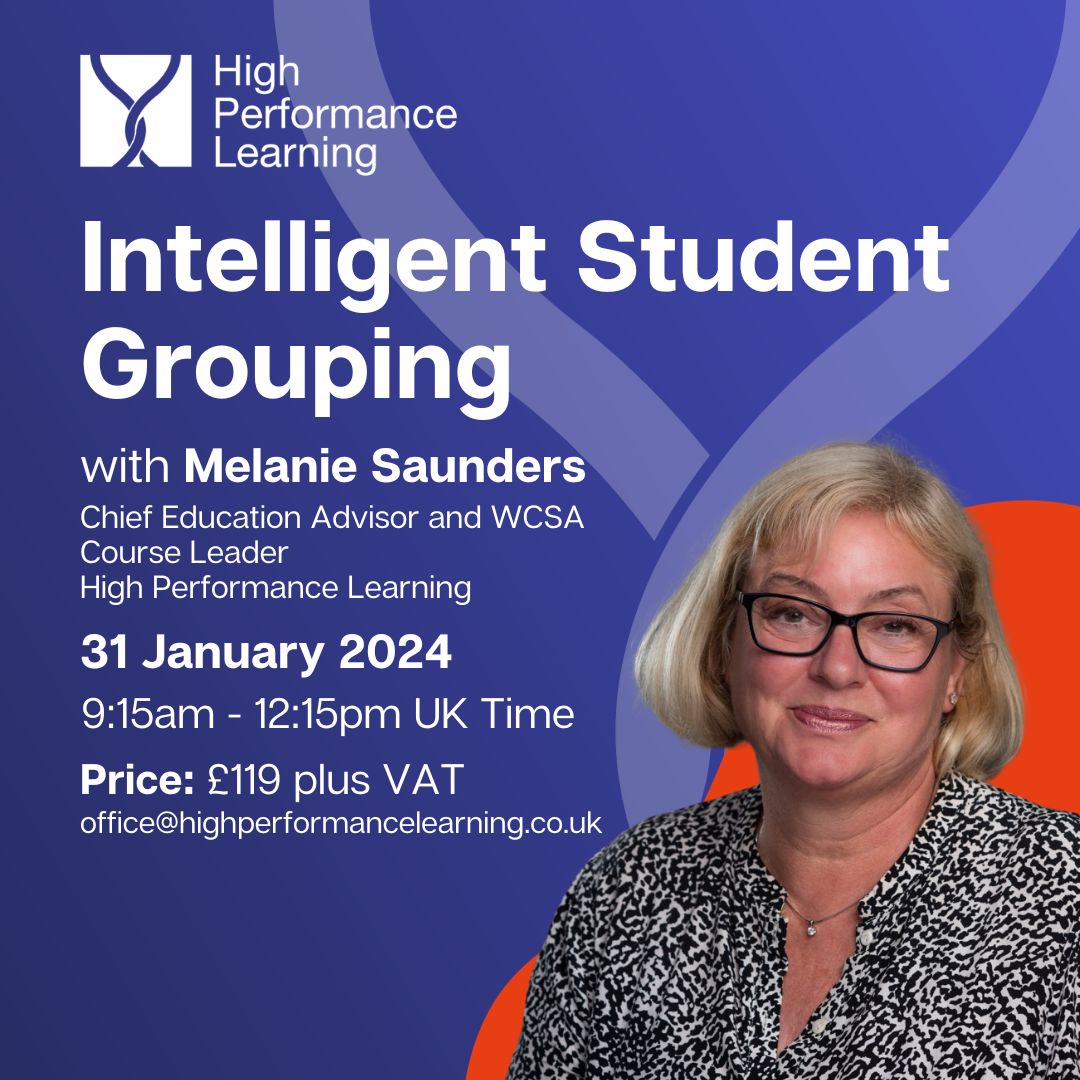 High Performance Learning (@hpledu) on Twitter photo 🔍 Join Melanie Saunders, HPL's Chief Education Advisor, as we explore the rationale for how we group our students, reflecting on the evidence of the impact of student grouping.
For more information and to secure your spot, email us at office@highperformancelearning.co.uk 🔍 Join Melanie Saunders, HPL's Chief Education Advisor, as we explore the rationale for how we group our students, reflecting on the evidence of the impact of student grouping.
For more information and to secure your spot, email us at office@highperformancelearning.co.uk