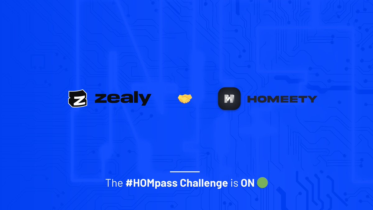 Homeety's tweet photo. 📢 Homeetians Wake UP

The #HOMpass #Challenge is ON 🟢

Can you conquer it? 
🔗 https://t.co/5Wym7Ps5kM

Let's find out who among you will rise to the top! 💪 

#ChallengeAccepted #NFTcommunity #Giveaway https://t.co/cLrhfpJ37i
