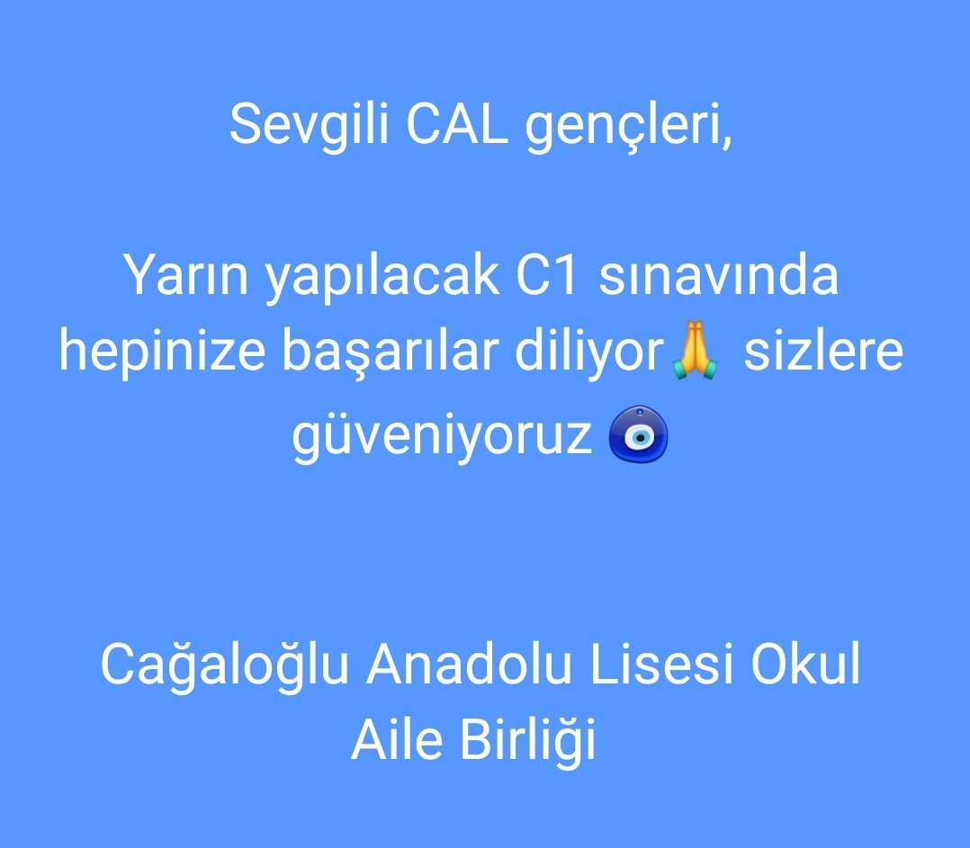 Cağaloğlu Anadolu Lisesi Okul Aile Birliği (@cagalogluoab) on Twitter photo 