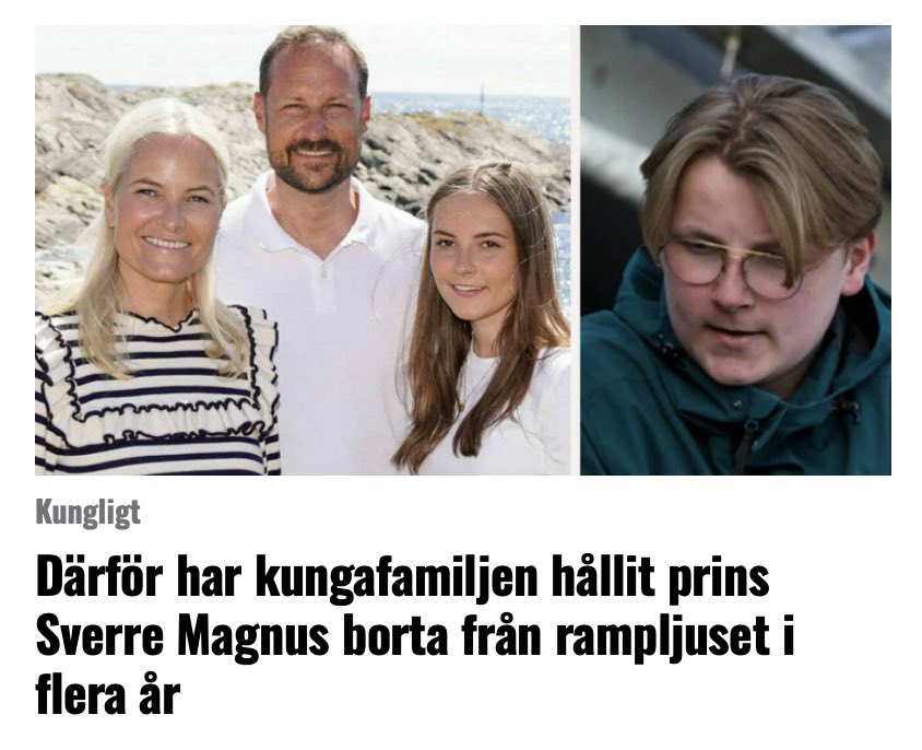 För att de skäms över det horribla dubbelnamnvalet ”Sverre Magnus”?