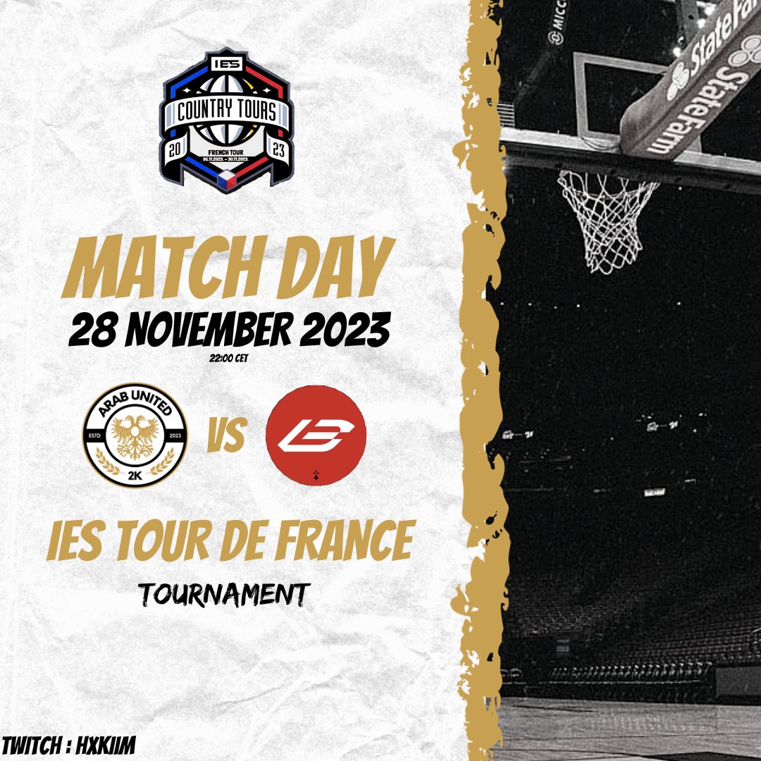 ArabUnited2k's tweet photo. Premier match de notre histoire, ce soir, c’est ici que tout commence
 #NBA2k ! 🏴‍☠️

À 22h00, c’est une bataille contre @ECBrest en @2K_IES Tour de France qui nous attend ! 🏀

📺 https://t.co/m40bQrT2mp

#GOARA ⚜️ https://t.co/RL7fuv0Qpe